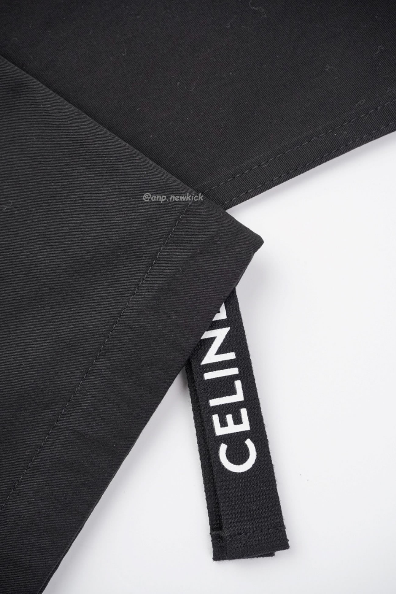 Celine Linen Plain Cotton Logo Cargo Pants (6) - newkick.vip